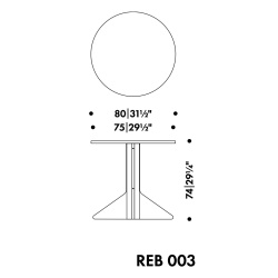 Ø80 cm - Kaari Table REB 003 - Artek