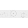 White - Ø58 cm - Eyelet table - Houe