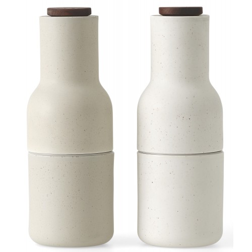 sable / couvercle noyer - lot de 2 moulins Bottle Grinders Ceramic