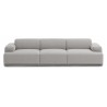 Connect Soft - 3 seater sofa, Configuration 1 - Clay 12 fabric - Muuto