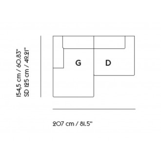 Connect Soft - 2 seater sofa, Configuration 3 - Clay 12 fabric