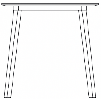 75 x 75 x H73 cm - Table CPH Deux 210 - HAY