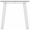 75 x 75 x H73 cm - Table CPH Deux 210 - HAY