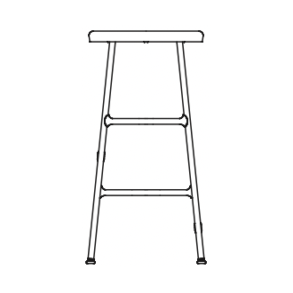 H65 cm - Cornet bar stool