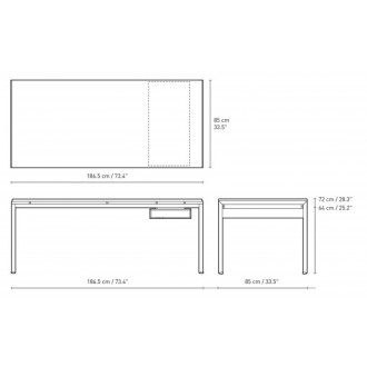 bureau Professeur PK52 (bloc tiroir non inclus)