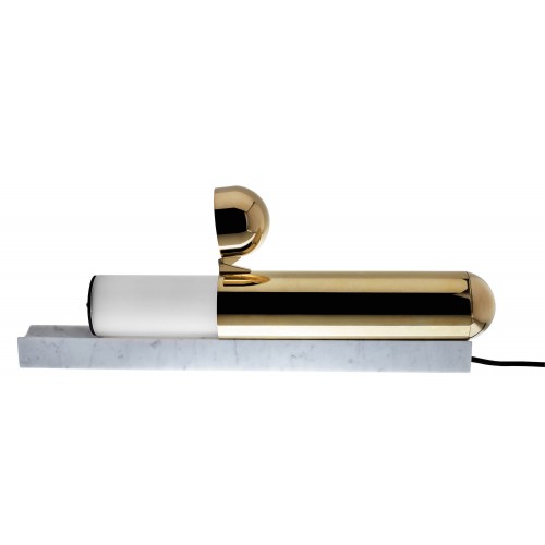 white marble – natural brass– ISP table lamp