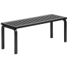 153A bench – Slatted seat – Black lacquered birch - Artek