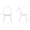 Beetle Chair plastic shell - wooden base - Gubi