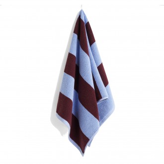 50x100cm - Bordeaux and sky blue - Hay STRIPE towel