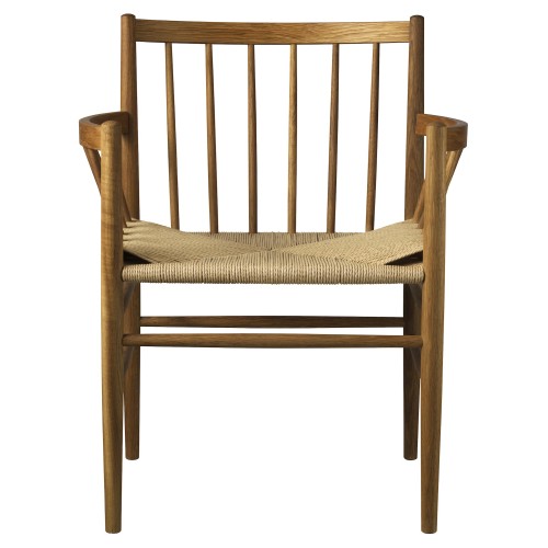 natural paper cord / smoked oak - J81 chair - FDB Møbler