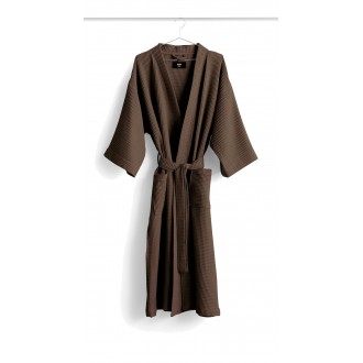 SOLD OUT - WAFFLE Bathrobe - Coffee - Hay bathrobe