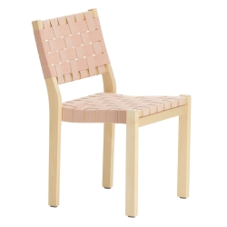 natural birch + natural/red webbing - Chair 611 - Artek