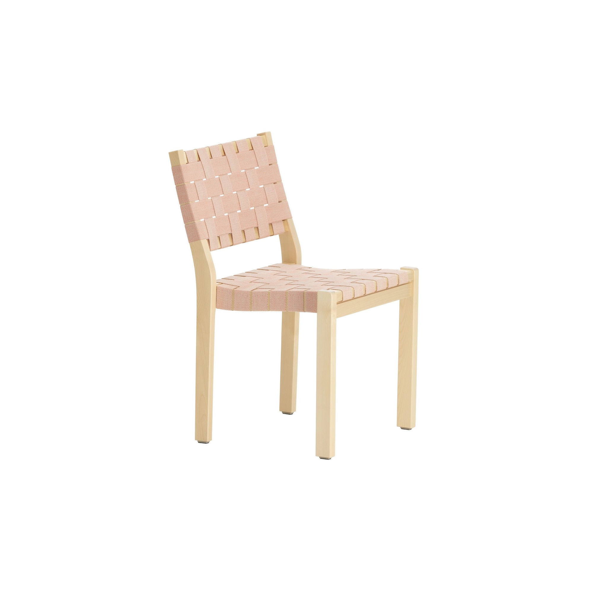 natural birch + natural/red webbing - Chair 611 - Artek