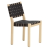 natural birch + black webbing - Chair 611 - Artek