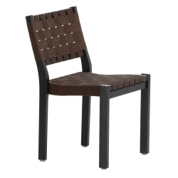 black birch + black/brown webbing - Chair 611 - Artek