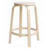 H65cm - bouleau naturel vernis - tabouret 64 - Artek