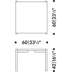 60x60cm - Kiki side table - Artek