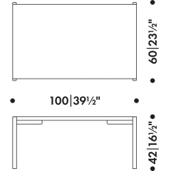 100x60cm - Kiki side table - Artek