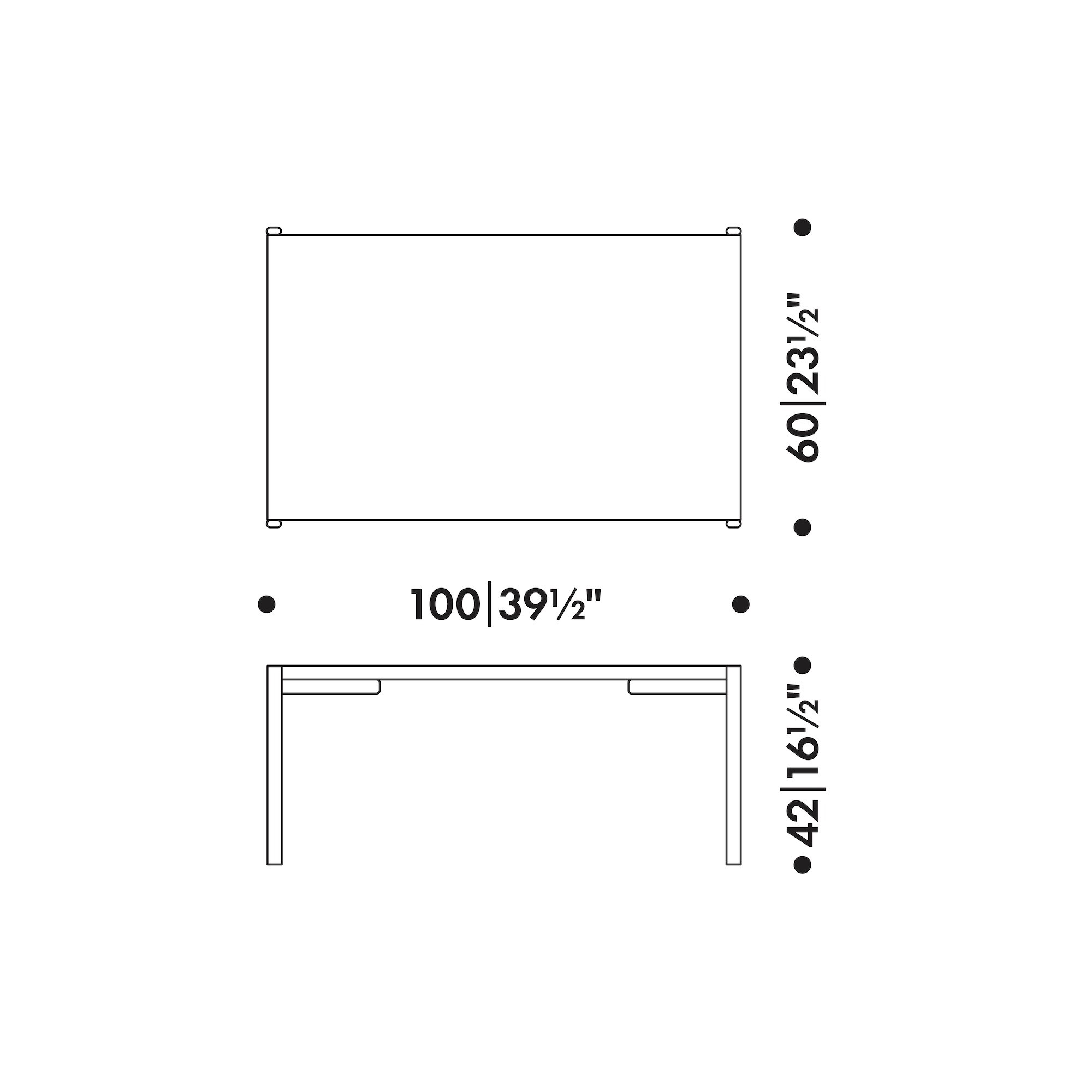 100x60cm - Kiki side table - Artek