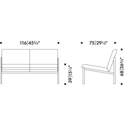 Kiki Sofa 2 places - Artek