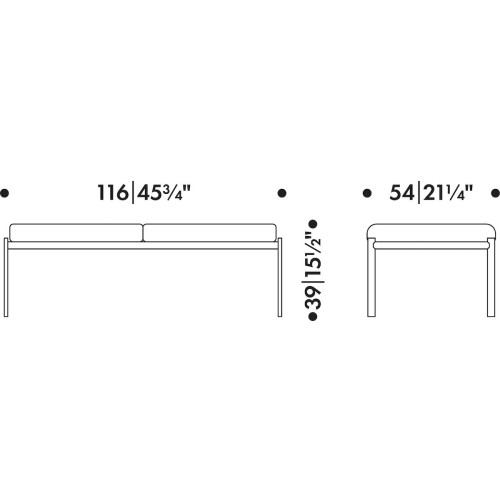 Kiki bench 2-seater - Artek