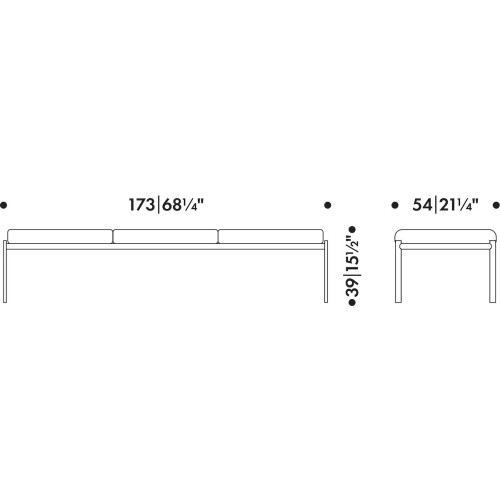 Kiki bench 3-seater - Artek