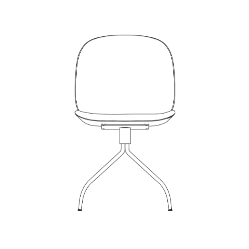 Beetle meeting chair swivel base - fully upholstered - Gubi