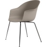 new beige shell + black chrome legs – conic base – Bat dining chair - Gubi