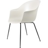 Alabaster white shell + black matt legs – conic base – Bat dining chair - Gubi