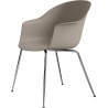 new beige shell + chrome legs – conic base – Bat dining chair - Gubi