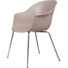 sweet pink shell + chrome legs – conic base – Bat dining chair - Gubi