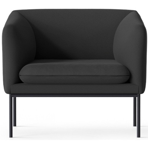 Focus 60212 fabric – black base – Turn lounge chair - Ferm Living