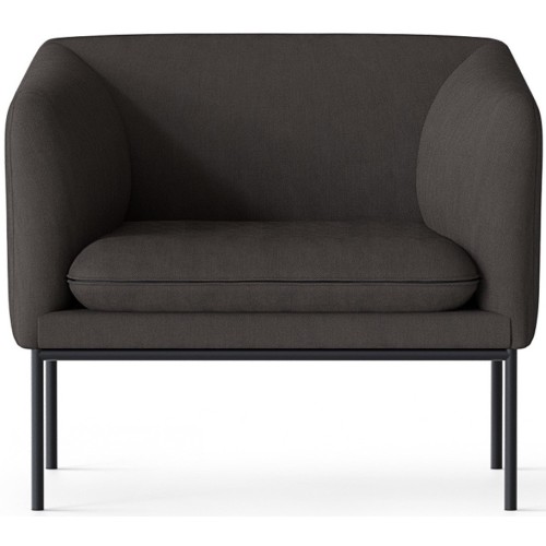 Steelcut Trio 383 fabric – black base – Turn lounge chair - Ferm Living