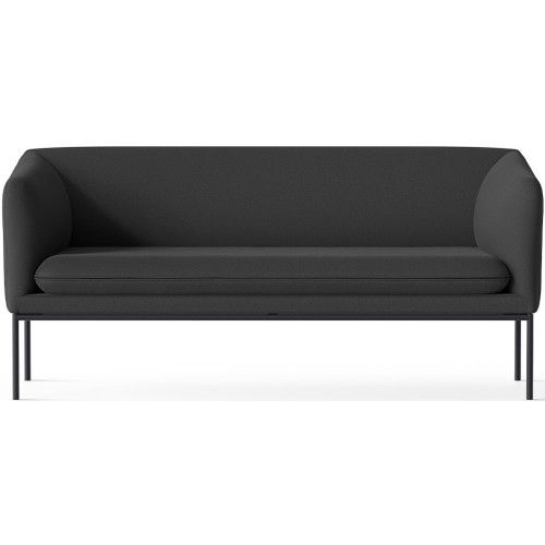 Focus 60212 fabric – black base – Turn 2-seater sofa - Ferm Living