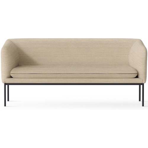 Fiord 322 fabric – black base – Turn 2-seater sofa - Ferm Living