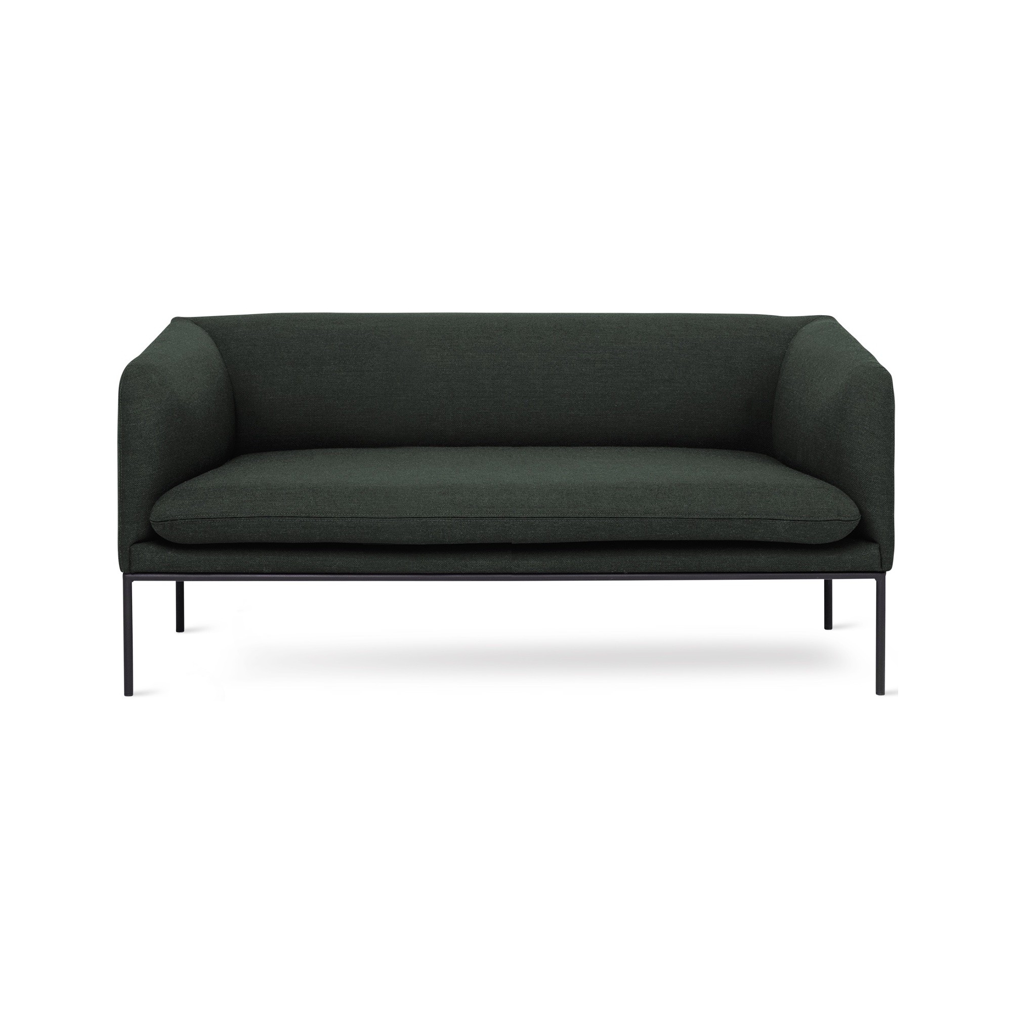 Fiord 971 fabric – black base – Turn 2-seater sofa - Ferm Living