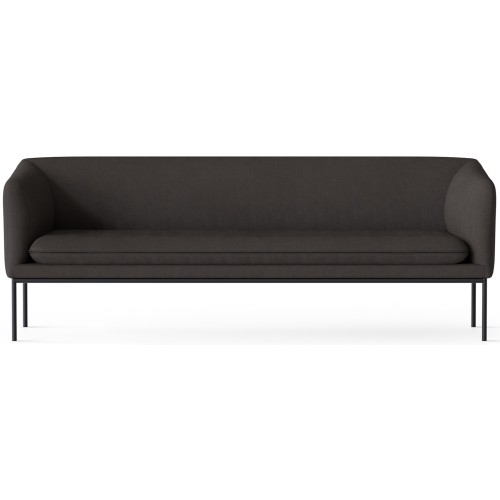 Steelcut trio 383 fabric –  black base – Turn 3-seater sofa - Ferm Living