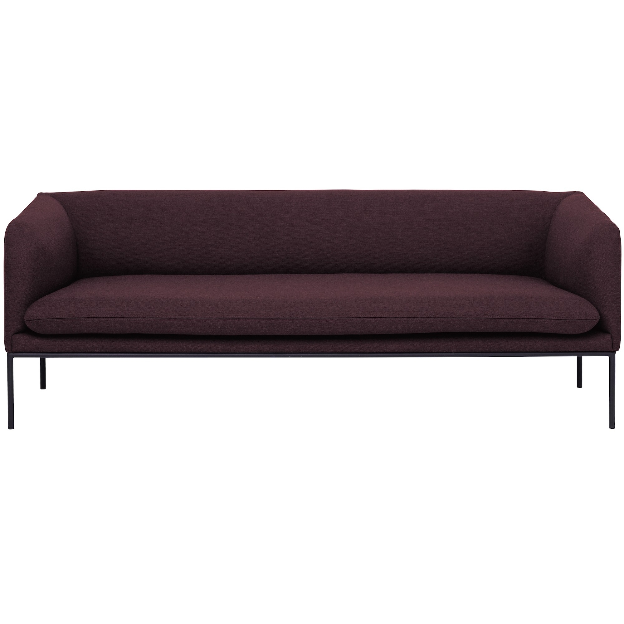 Fiord 591 fabric – black base – Turn 3-seater sofa