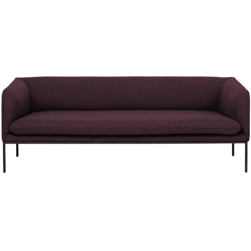 Fiord 591 fabric – black base – Turn 3-seater sofa - Ferm Living