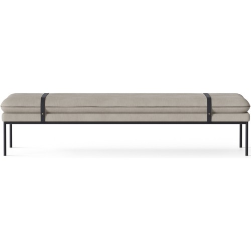 Coton et lin naturel – cuir noir – daybed Turn - Ferm Living