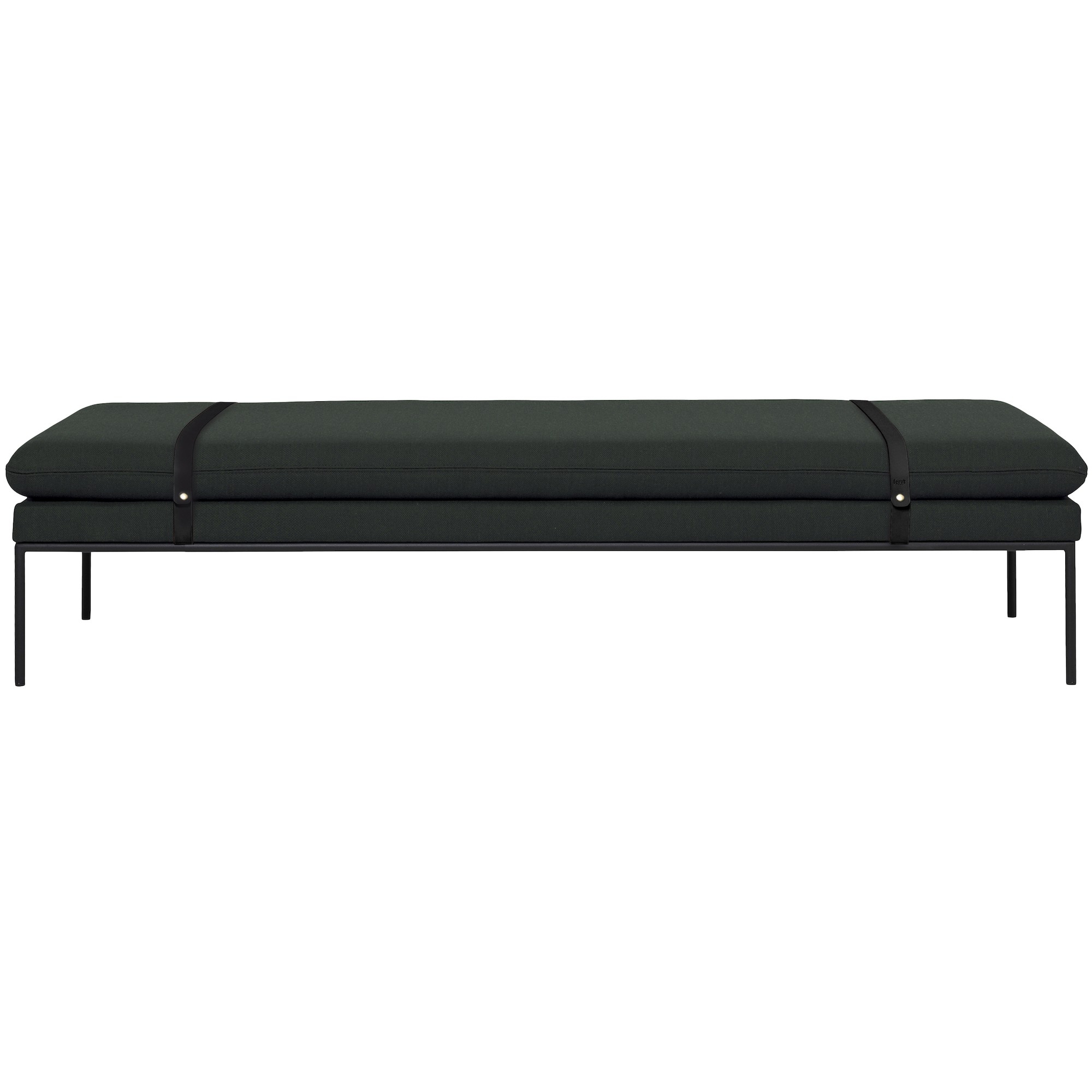 tissu Fiord 991 – cuir noir – daybed Turn - Ferm Living