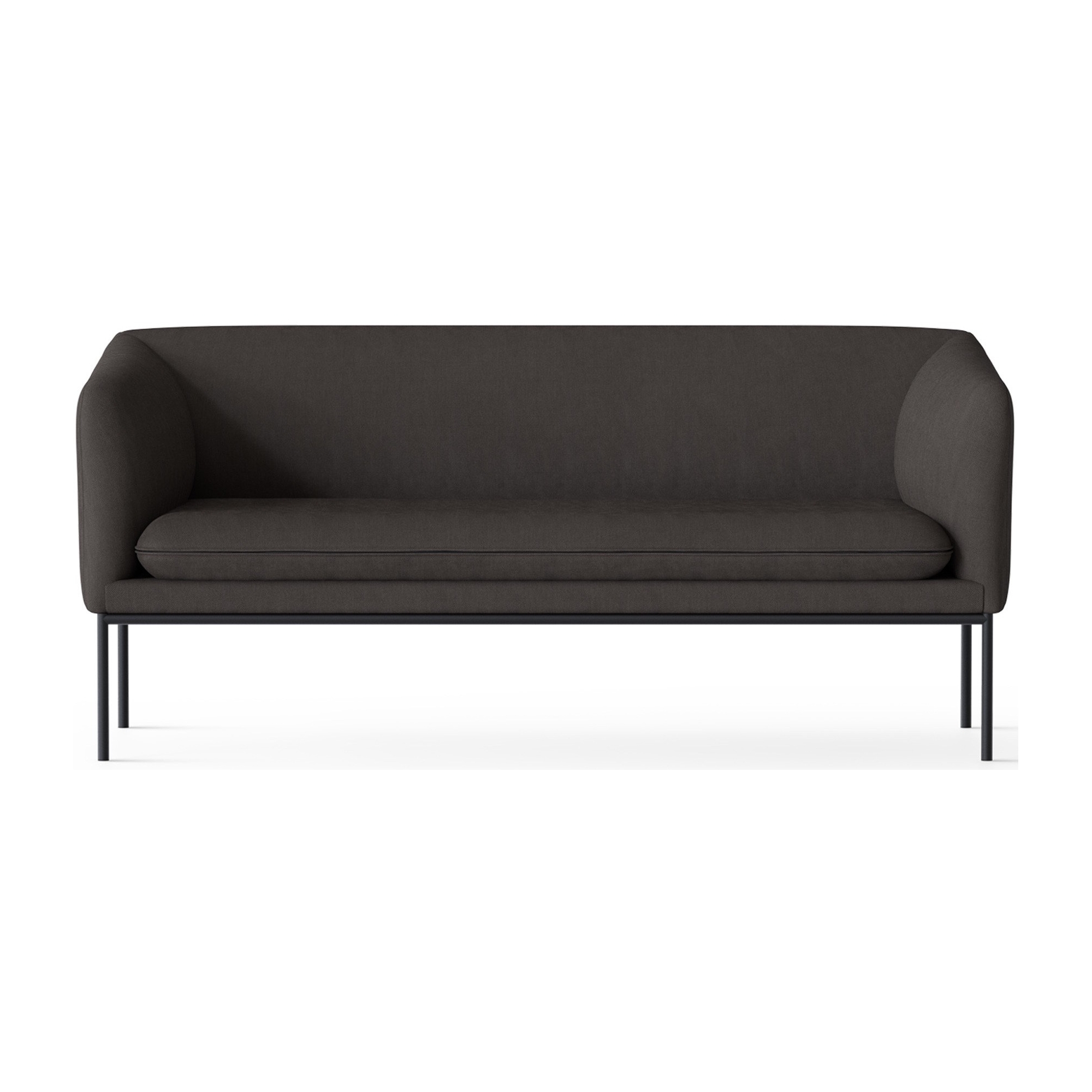 Steelcut Trio 383 fabric – black base – Turn 2-seater sofa - Ferm Living