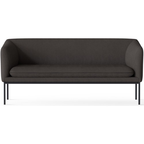 Steelcut Trio 383 fabric – black base – Turn 2-seater sofa - Ferm Living