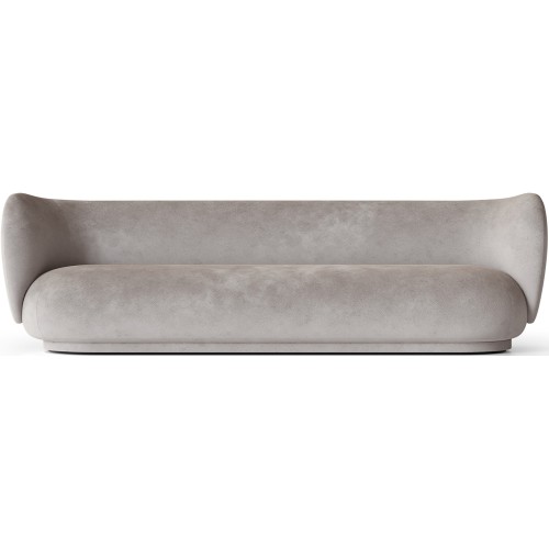 Rico 4-seater sofa – Faded Velvet 17 Concrete - Ferm Living