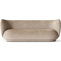 Rico 3-seater sofa – Faded Velvet 16 Sand - Ferm Living