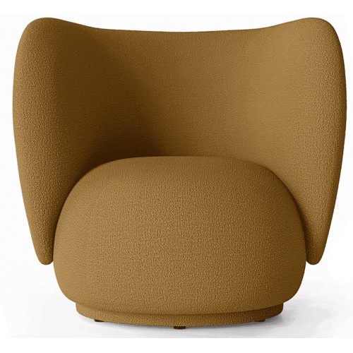 Wool Bouclé Sugar Kelp fabric - Rico lounge chair