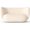 Canapé 2 places Rico – Bouclé Laine Off-White - Ferm Living