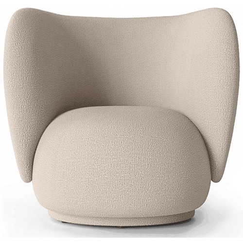 Rico lounge chair – Wool Bouclé natural - Ferm Living