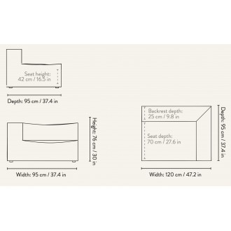 Armrest End Module Right S401 – CATENA Sofa