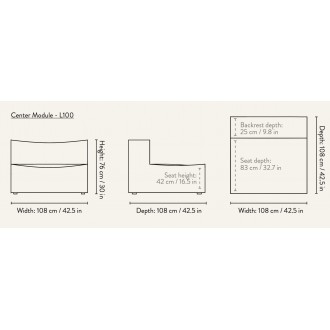 Module central L100 – Canapé CATENA